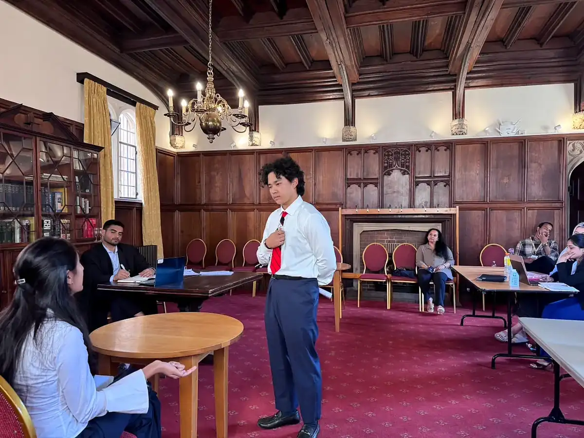 Addressing the court