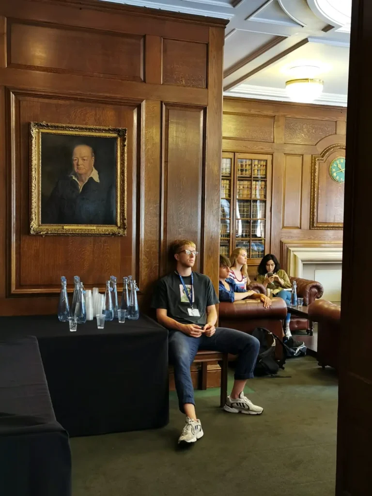 Seminar in a panelled room