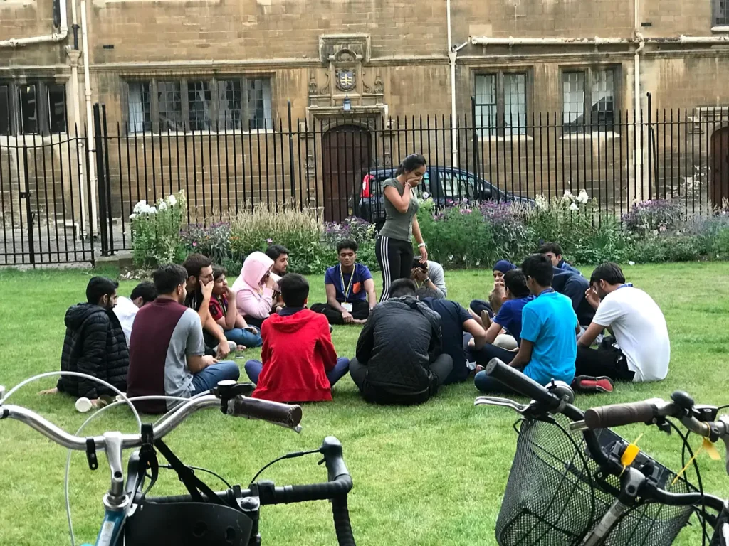 Picnic in a college garden