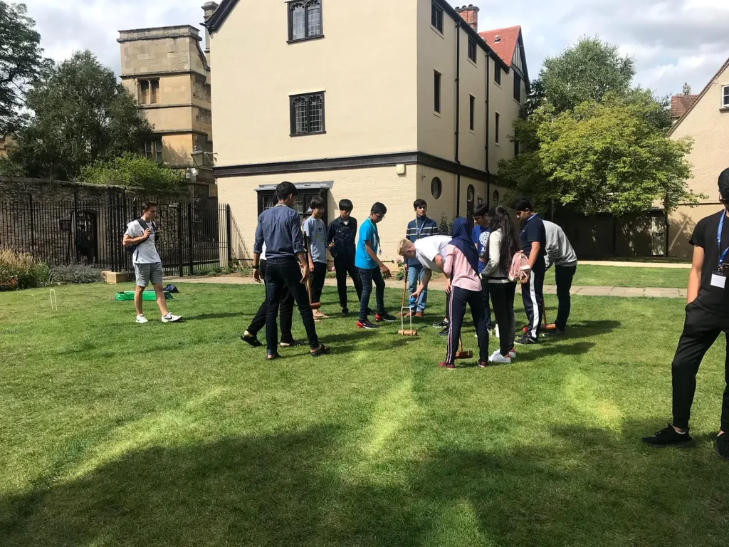 Team activity in the quad